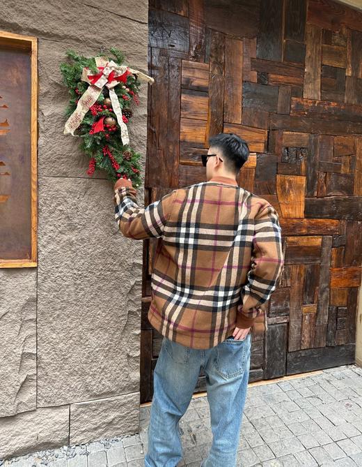 巴家 格纹羊毛飞行员夹克（JN） 商品图1