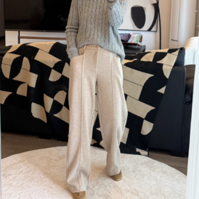 斜纹羊毛橄榄裤FV37512