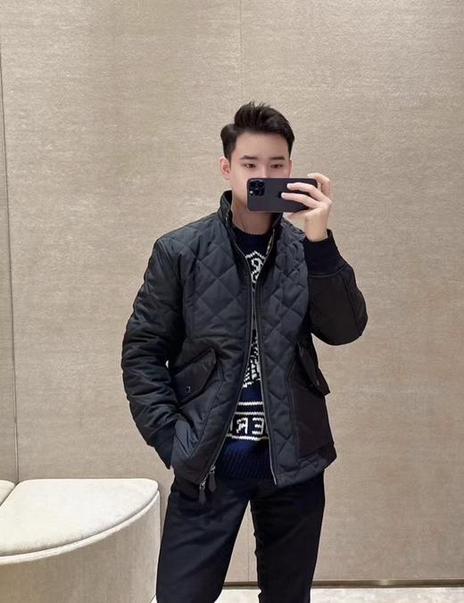 巴家 新款男士绗缝哈林顿夹克外套棉服（JN） 商品图0