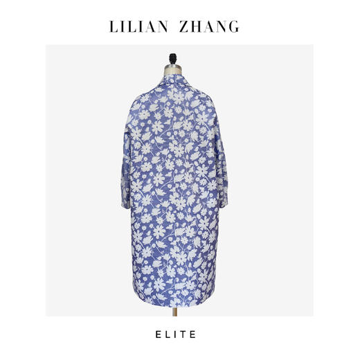 E-定制—收藏级——“时尚轮回”——轻奢风——Aline提花中长风衣 2407005 商品图1