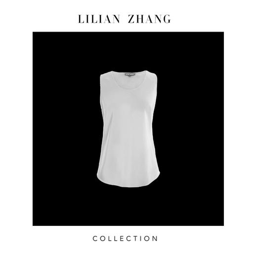 LILIAN ZHNAG 定制—都市力量——极简通勤白色立体剪裁背心 2402030 商品图0