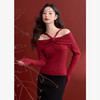 法式浪漫复古设计感立体玫瑰针织衫女高弹软糯毛衣V0150044 商品缩略图0