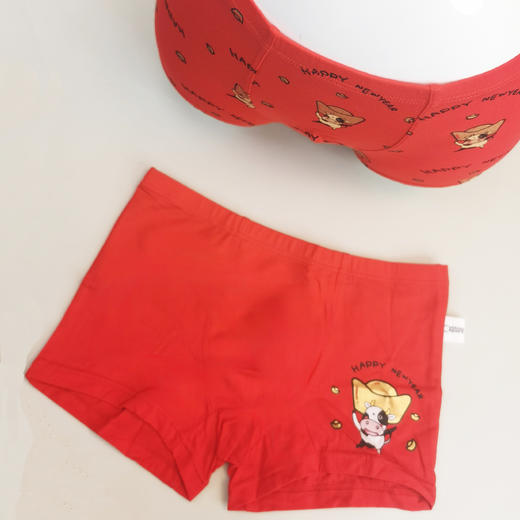 【2条】【120-140】男童平角裤新年红内裤本命年底裤男内裤【CSK20315】 商品图1