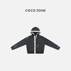COCO ZONE 冬季学院风撞色边连帽单排扣外套CC1D2877 商品缩略图0
