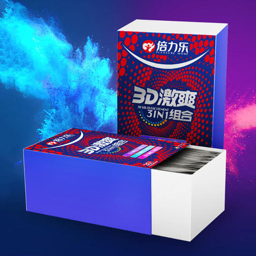 倍力乐3D激爽3合1避孕套 商品图1