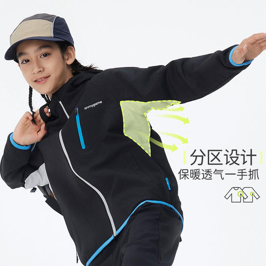 onmygame【加棉机能小方格】 男女童可穿轻量防泼水外套 商品图2