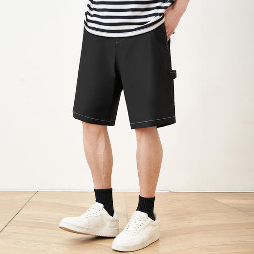 gxg.jeans男装夏季黑色热销短裤简约休闲好搭短裤 夏热卖JE1220326E 商品图1