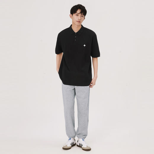 gxg.jeans男装夏季黑色休闲裤宽松长裤男士卫裤束腿裤子 商品图2