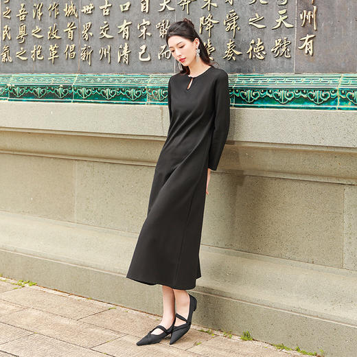 太平盘扣纯色连衣裙 | 黑色百搭经典 红色亮色显白 | 现货加急发 商品图3