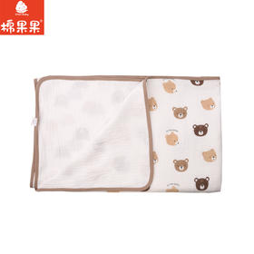 棉果果夏季男童女童纯棉纱布防蚊5A抗菌毯子（120*150cm）M205552200071