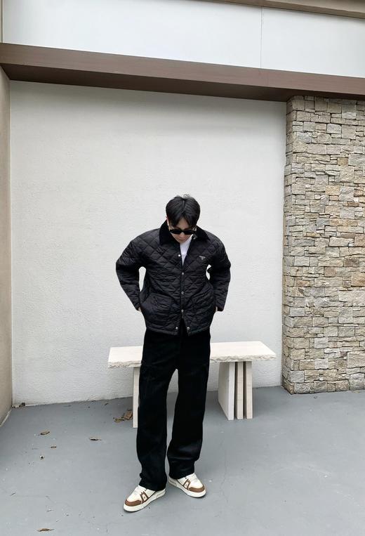 P家 秋冬新款 翻领菱格拼接棉服外套（JN） 商品图3