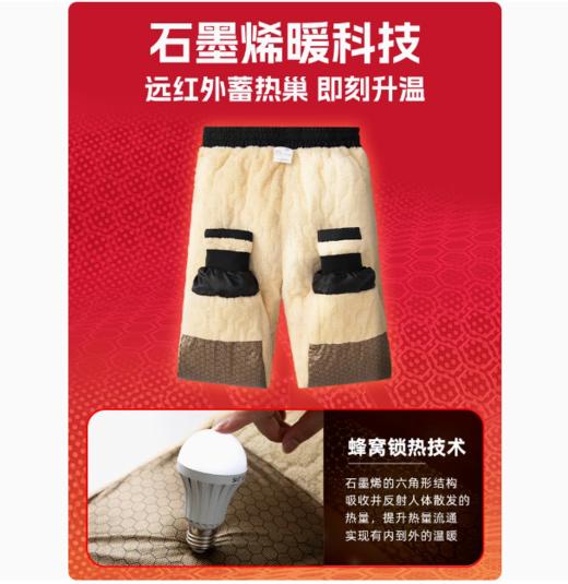 年货节！25冬季加厚羊羔绒男士百搭裤男冬季新款宽松加厚保暖裤子休闲直筒长裤 商品图3