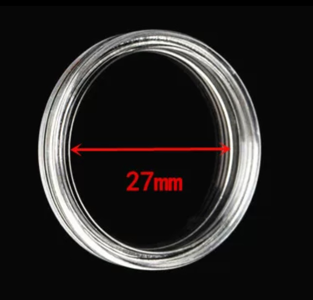 装蛇年纪念币（27mm）等纪念币专用水晶盒（各品种）