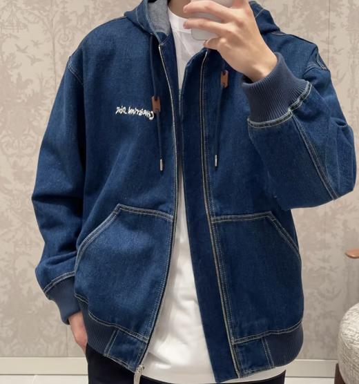 D家 新款提花里衬 连帽刺绣牛仔外套（JN） 商品图2