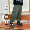 男童秋冬装加绒春秋裤子工装裤儿大童防风防水运动冲锋裤2024新款 商品缩略图3