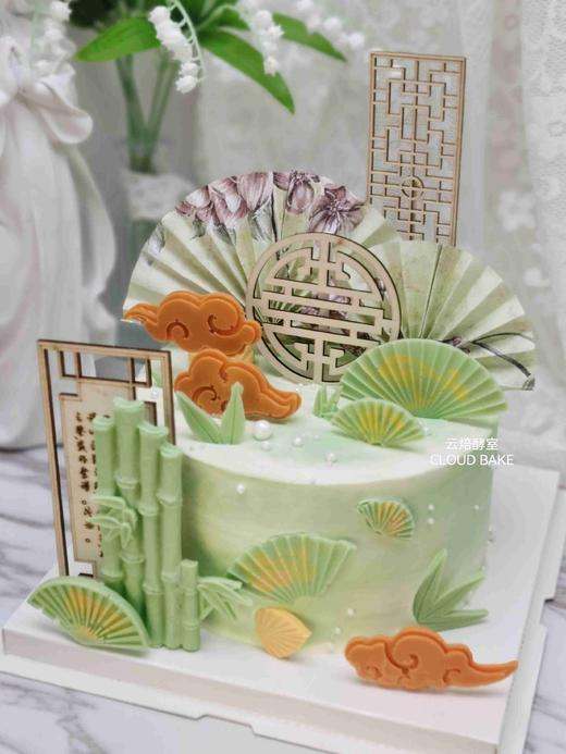 【绿色国风蛋糕】 商品图2