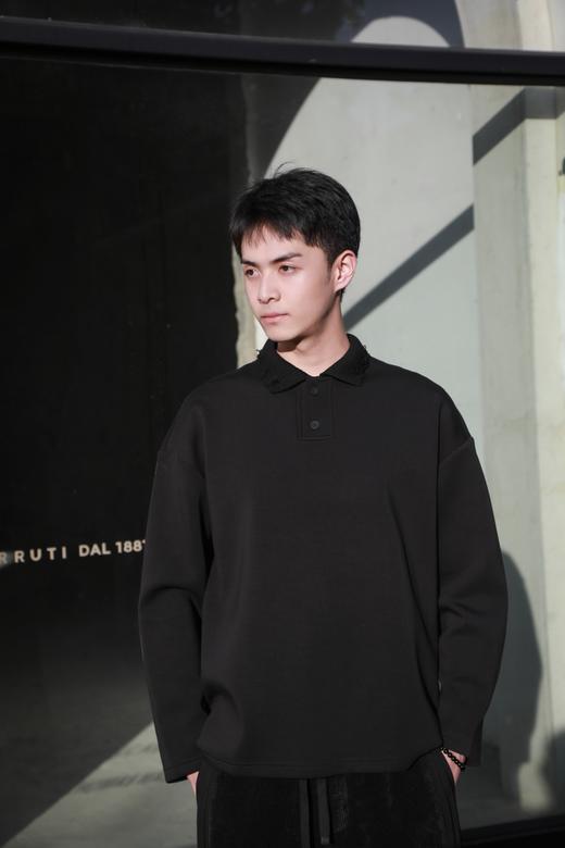 S442463238纯色套头POLO卫衣 商品图0