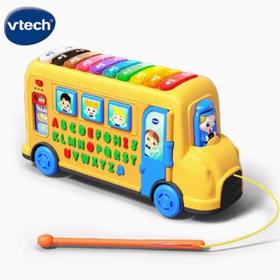 Vtech伟易达4合1字母巴士拖拉玩具车早教课木琴儿童音乐益智玩具