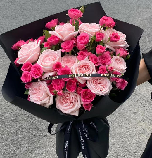 【酷雅公主】黑粉系高端花束 商品图0