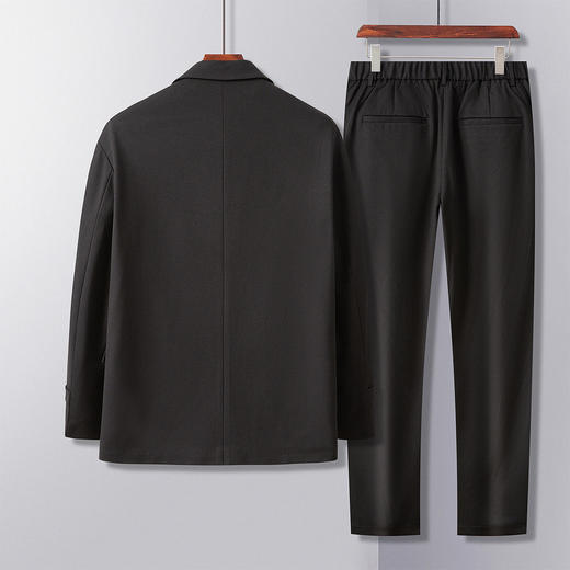 【西服+西裤】罗蒙春秋西服套装男士两件套舒适通勤松紧腰设计百搭西装 商品图3