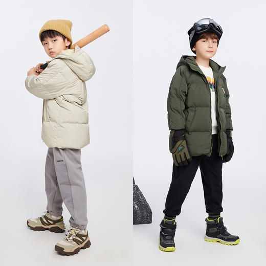 【轻暖0~10℃】男童三防中长款羽绒服冬季新款安奈儿童装EB445625 商品图3