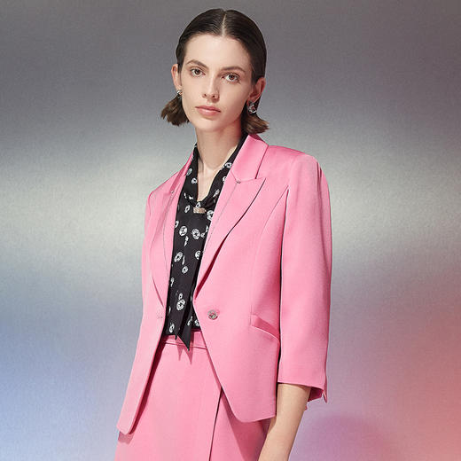 EITIE爱特爱春季新款职业干练显瘦西装外套7703409 商品图6