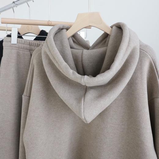 （预售3-7天）冬季气质舒芙蕾重磅高克重休闲韩系加绒连帽卫衣阔腿裤套装女装 商品图4