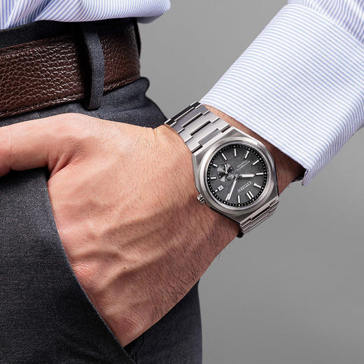 西铁城/CITIZEN新款机械表舒博钛腕表商务休闲男表NJ0180-80H 商品图4