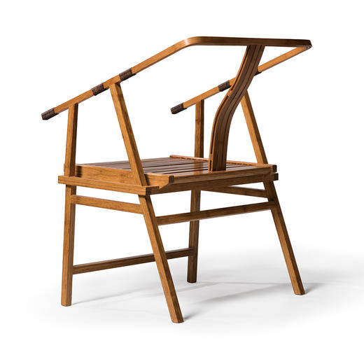 哲品x清庭-椅龙门竹制靠背椅 547x833x580mm 商品图1