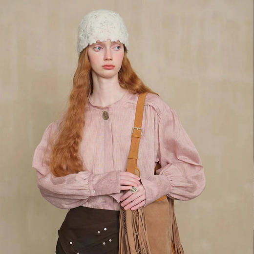 【顺丰包邮】20329 洛诗琳清雅别致高级感新中式天丝混纺衬衫女9682 商品图2