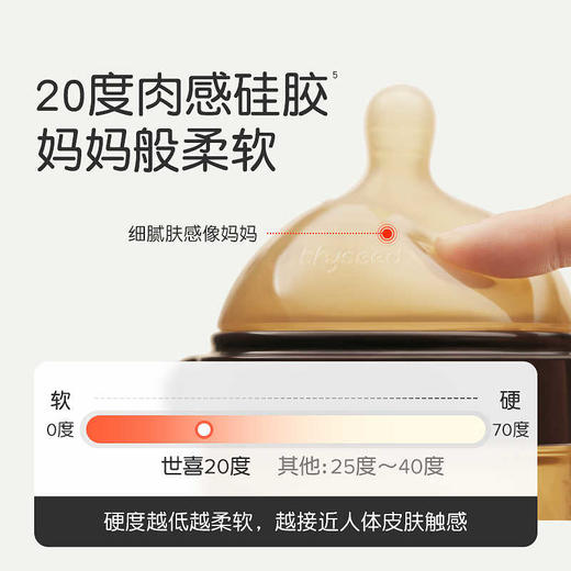 thyseed世喜断奶大奶瓶PPSU宽口径防胀气大容量奶瓶1个 商品图6
