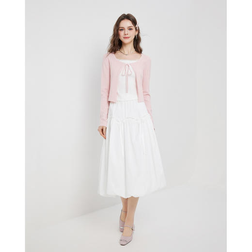 IEF/爱依服2025 春季 法式温柔风时尚显瘦简约设计百搭蛋糕单裙N38021 商品图1