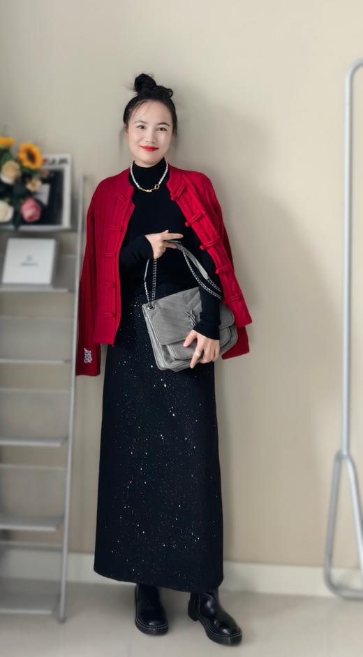 国风盘扣羊毛羊绒拧花毛衫开衫 商品图4