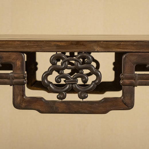 清 红木如意卡子花四面平条桌 商品图3