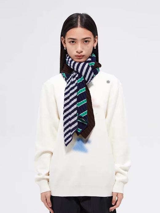 FMACM/PS2410/羊毛条纹“领带”围巾 商品图1