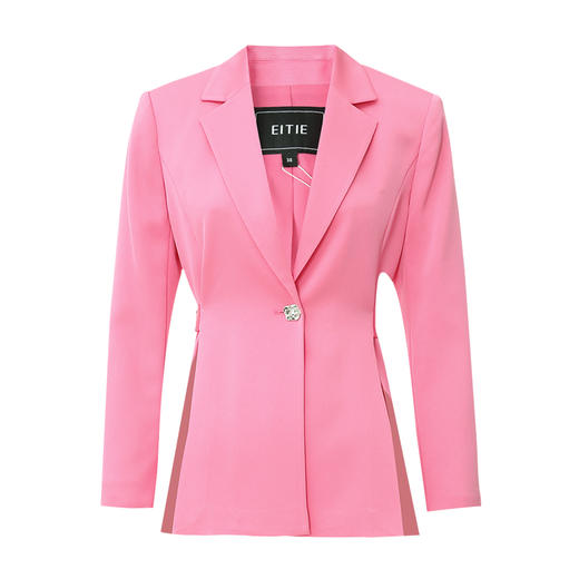 EITIE爱特爱春季新款洋气通勤百搭职业干练纯色西装外套女7703411 商品图10