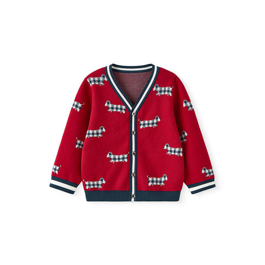 【商场同款】英氏儿童毛衣春秋长袖男童开衫外套2025新款新年毛衣 商品图4