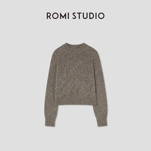 ROMI STUDIO“温暖已至”绵羊毛羊驼毛点子纱套头毛衫 RW24WSG1232 商品图0