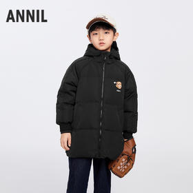 【轻暖0~10℃】男童三防中长款羽绒服冬季新款安奈儿童装EB445625