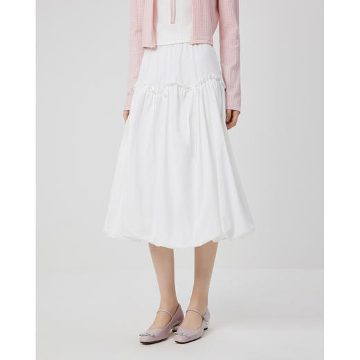 IEF/爱依服2025 春季 法式温柔风时尚显瘦简约设计百搭蛋糕单裙N38021 商品图2