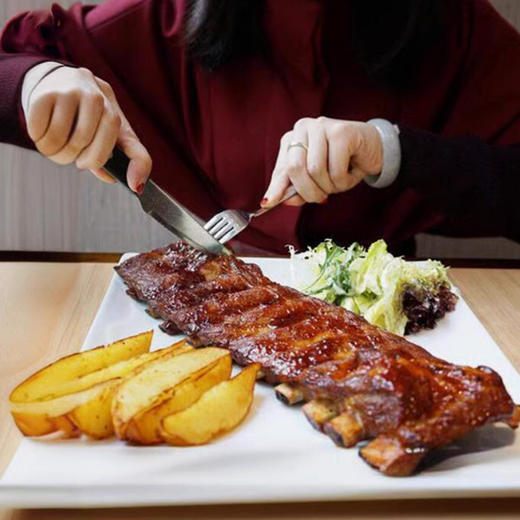 荷美尔美式烤猪肋排10kg(114729)加热烧烤即食调理腌制猪排半成品餐厅西餐商用(顺丰发货) 商品图3