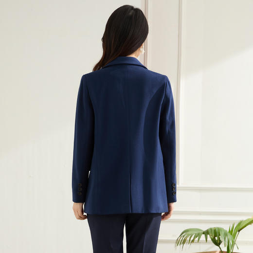 罗蒙秋冬季磨毛小西装外套女士休闲百搭通勤一粒扣单西服上衣外套女 商品图1