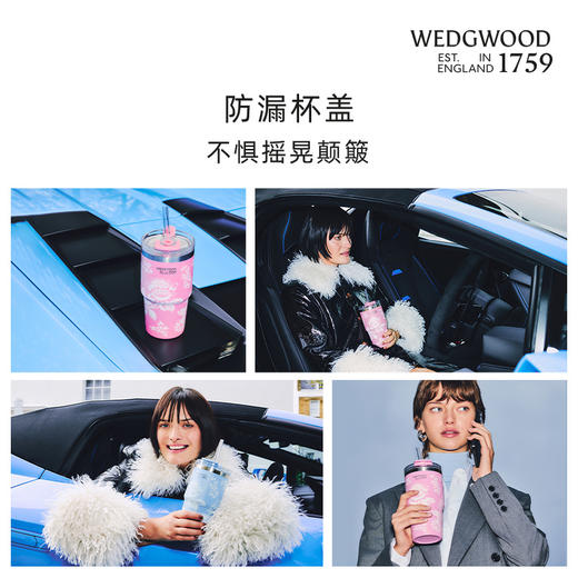 【WEDGWOOD】威基伍德陶瓷内胆漫游美境吸管杯保冷杯保温杯592ml 商品图3