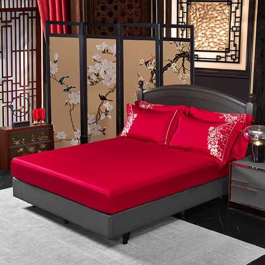 雅芳婷结婚九件套全棉套件床单刺绣床笠套件连芯扣被套婚庆床品 商品图3