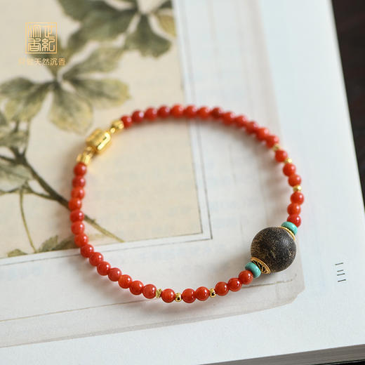 天然文莱沉香单珠手链/项链  SP9252 商品图1