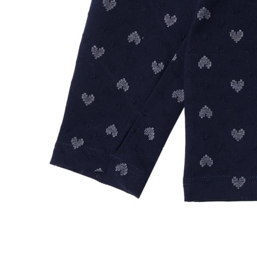 T2059秋冬季新款时尚个性满印爱心提花长袖T恤百搭高级小众设计上衣潮 商品图4