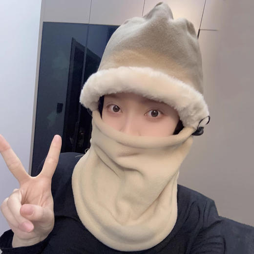 裁缝学苑AS392骑行一体帽子纸样冬季保暖防寒面罩围脖口罩女护耳脖套样板 商品图2