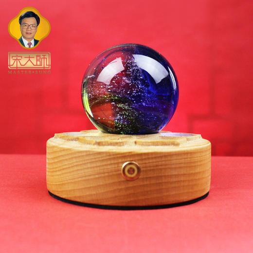 宋大师新款琉璃球水晶灯摆件家居饰品玄关客厅办公室摆件开业礼品 商品图4