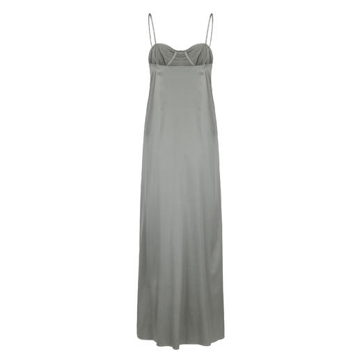 Ruohan  水蓝真丝缎贝壳裙 商品图4