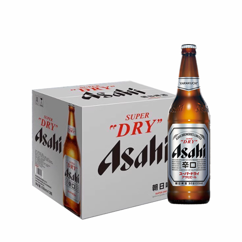 朝日辛口超爽生啤拉格啤酒  4.8%vol 500ml*12瓶